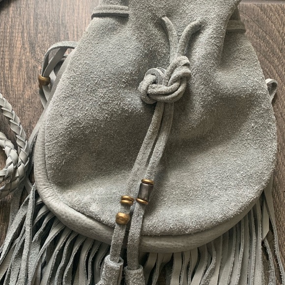 Sweetgrass leather fringe purse sweetgrass leather fringe bag handmade bag - Picture 2 of 7